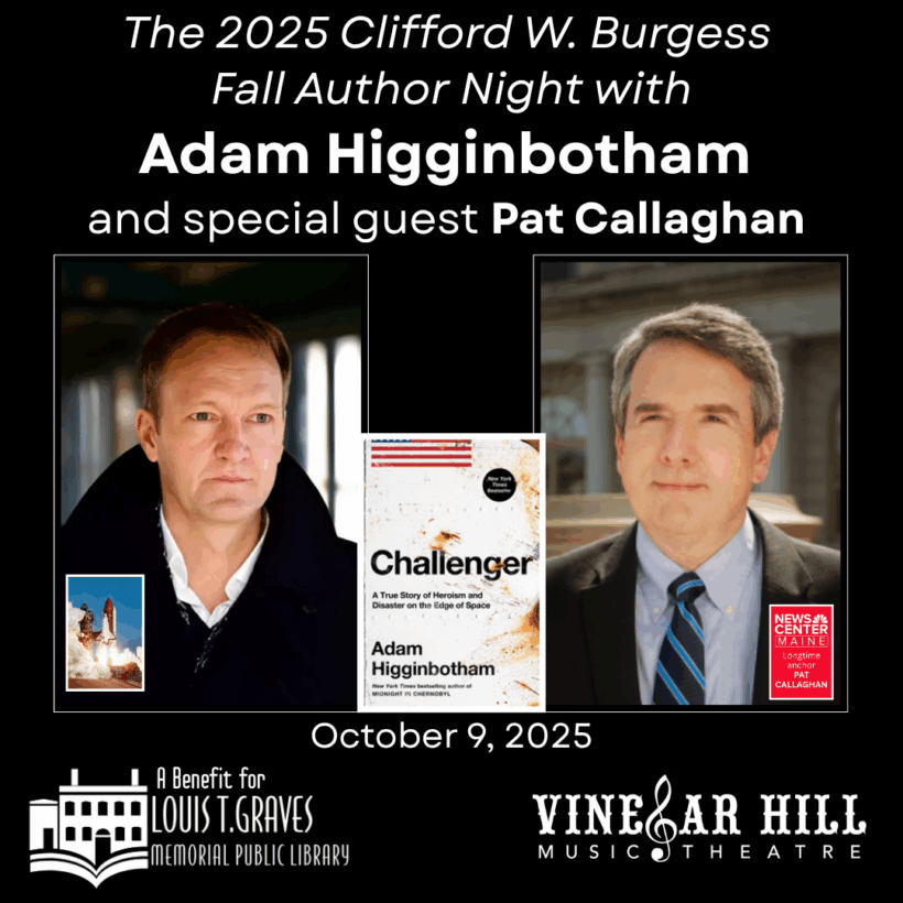 A CONVERSATION WITH ADAM HIGGINBOTHAM - A BENEFIT FOR GRAVES MEMORIAL LIBRARY